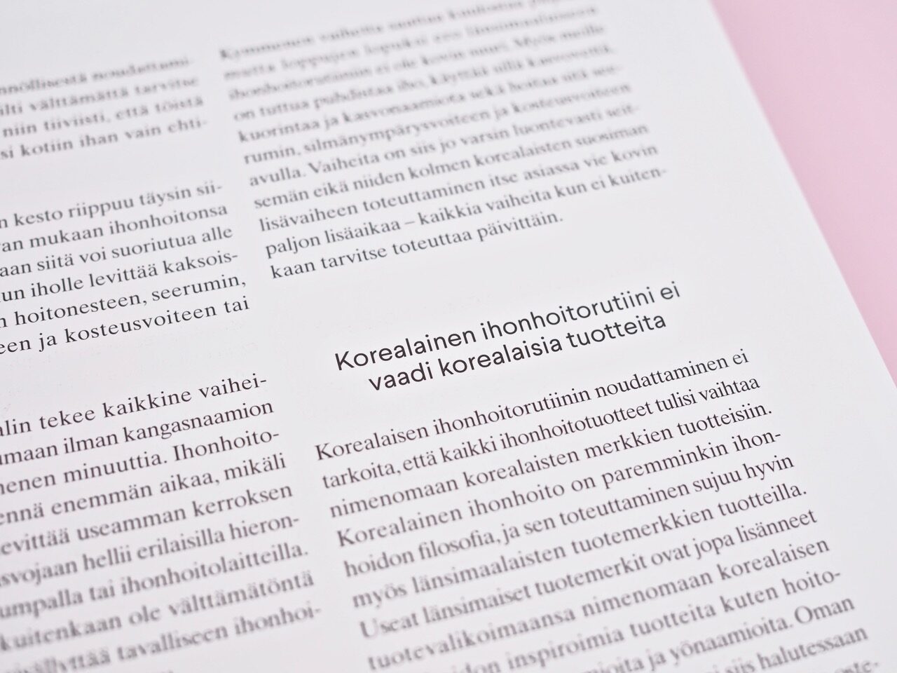 Virve Fredman Täydellinen iho korealainen ihonhoito kirja