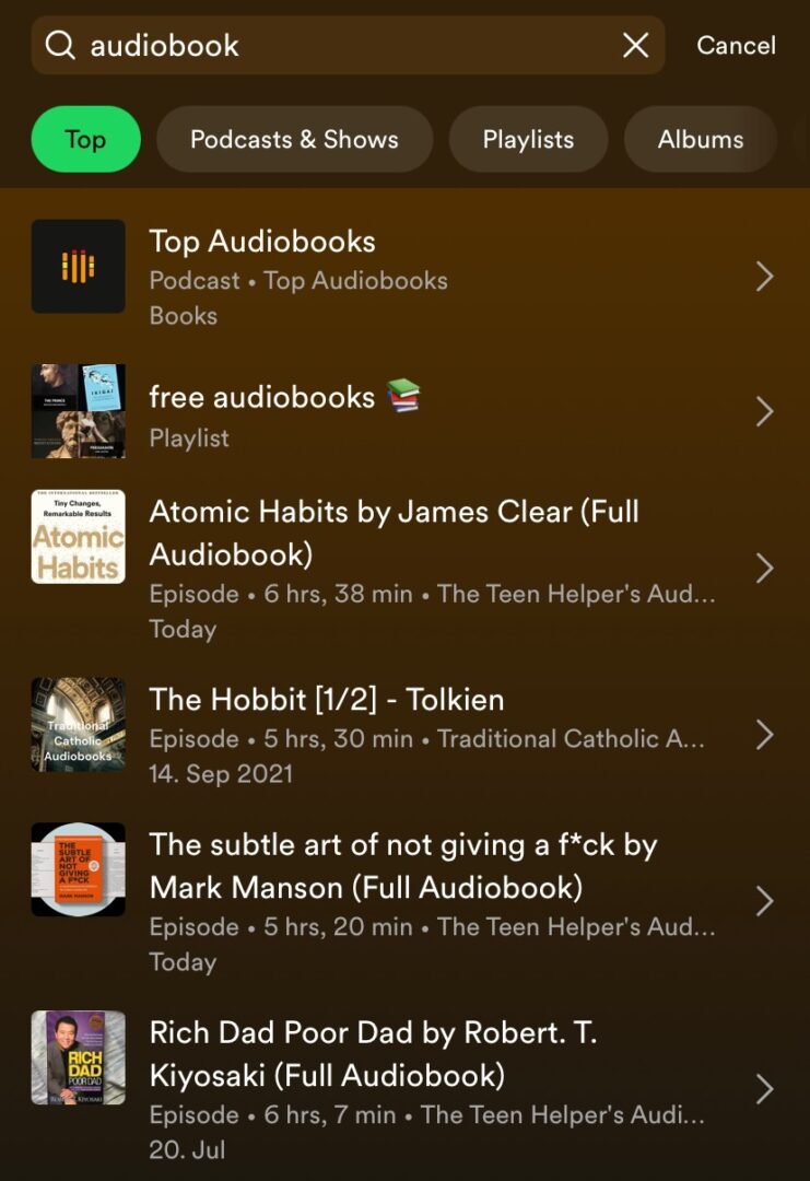 Spotifyn ilmaiset äänikirjat